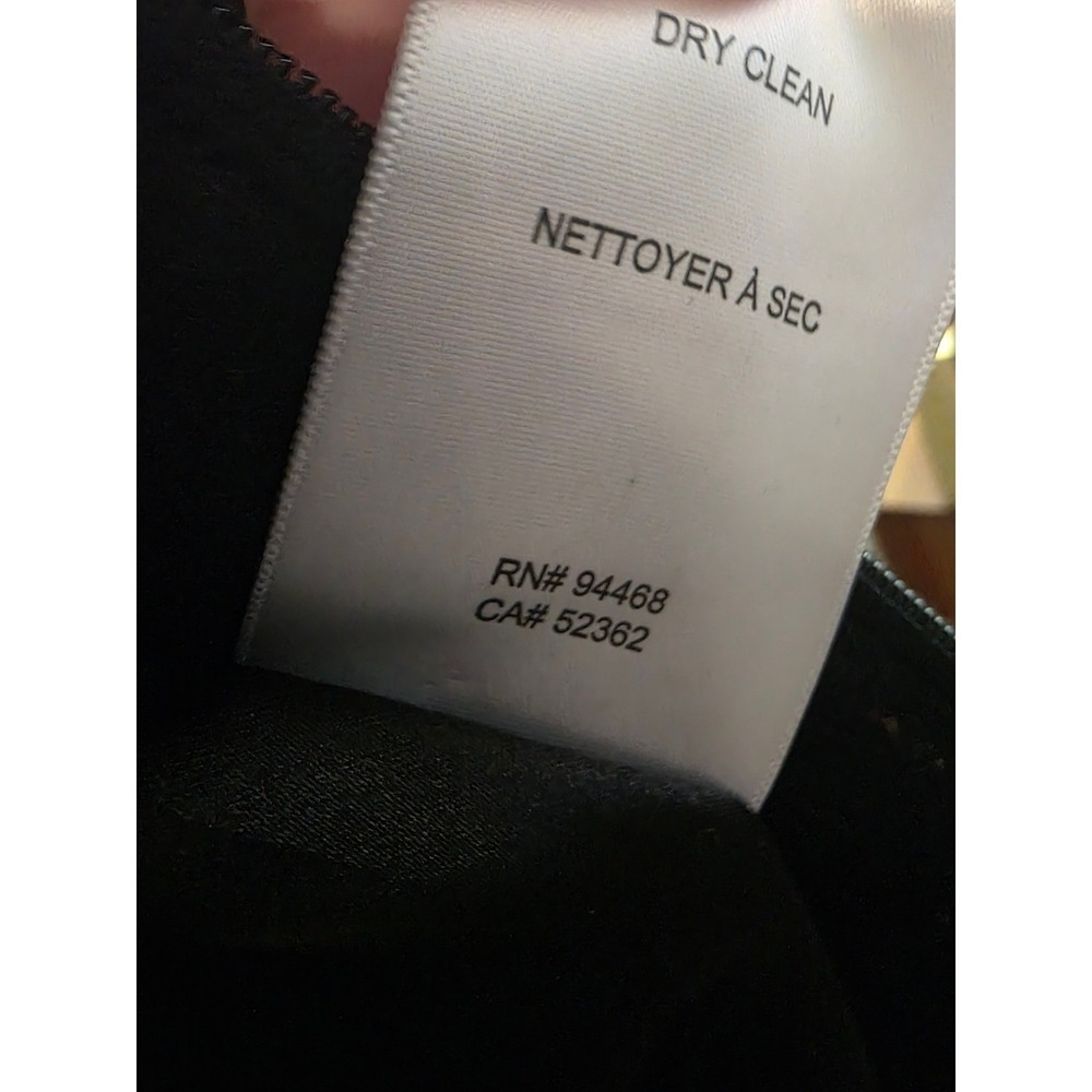 Laundry by Shelli Segal Black Wool Blend Military Coat Silver Snaps Women Small - Picture 7 of 12